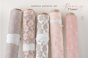 Peony flower pattern, a Pattern Graphic by Polanika (Thumbnail 3 of 12)