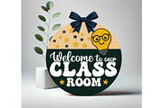 Welcome To Our Classroom Sign Svg, an Object Graphic by Digi_Design_World (Thumbnail 4 of 4)