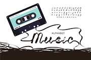 Cassette Tape Retro Font, a Graphic by Pro_Vector (Thumbnail 2 of 2)