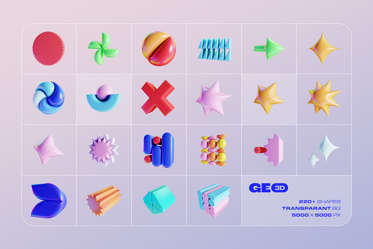 GEO/3D 220+ Colorful illustrations, an Object Graphic by assetpro.design (Photo 6 of 17)