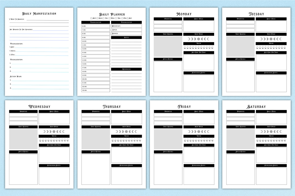 2026 Witchy Planner For Canva, a Stationery Template by Shumaya (Photo 3 of 6)