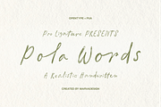 Pola Words, a Handwritten Font by Marvadesign (Thumbnail 1 of 10)