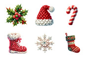 Latch Hook Yarn Faux Christmas, an Illustration by Design Market (Thumbnail 2 of 5)