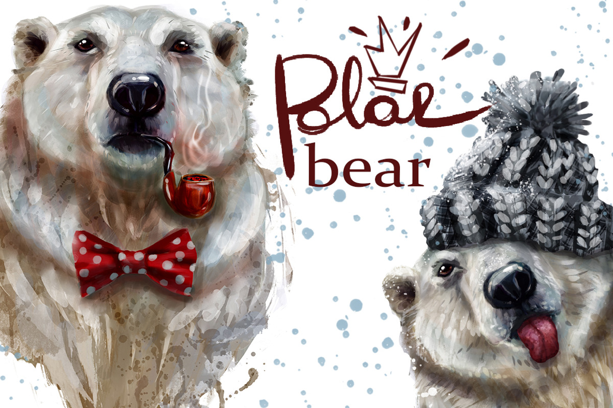 digital watercolor polar bear, an Animal Illustration by art_mouse (Photo 1 of 4)