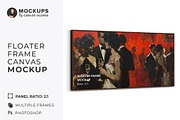 Floater Frame Canvas Mockup R-2x1, a Merchandise Mockup by Mockups by Carlos Viloria (Thumbnail 1 of 6)