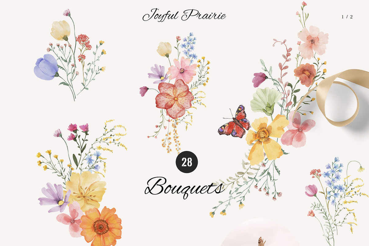 Joyful Prairie wildflowers, an Illustration by SunnyAfternoons (Photo 4 of 14)