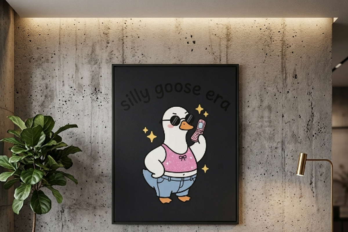 Silly Goose Era Y2K T-Shirt PNG, a Shirt Mockup by Vector Stall (Photo 13 of 15)