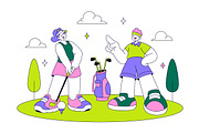 10 Golf Sport Vector Illustration, a Sport Illustration by denayunebgt (Thumbnail 4 of 4)