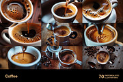 Coffee. 70 images, a Food & Drink Photo by Handmadefont (Thumbnail 9 of 14)