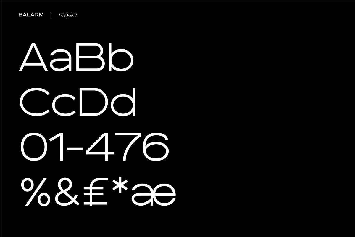 BALARM - a clean, wide sans typeface, a Sans Serif Font by Catkie - Digital Art (Photo 5 of 14)