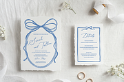 Blue Bow Frame Wedding Clipart, an Illustration by Jordyn Grace Design (Thumbnail 2 of 2)