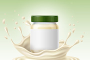 Realistic glass bottle of mayonnaise, a Food Illustration by Vectorbuum (Thumbnail 3 of 3)