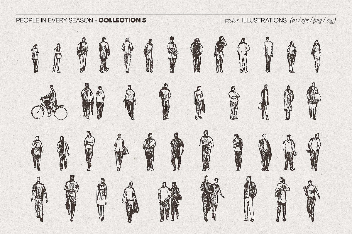 People Sketch Vector Bundle, an Education Illustration by TheMountBirdStudio (Photo 8 of 9)