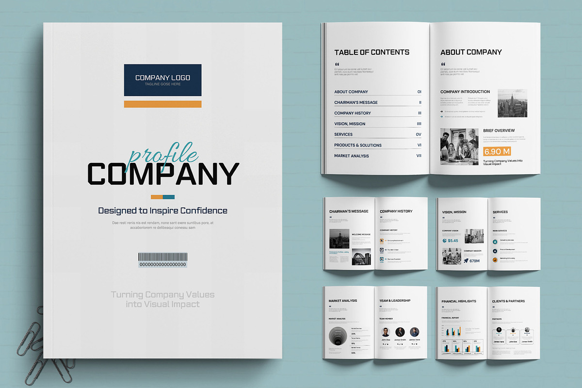 Company Profile Brochure Template, a Brochure Template by MightyDesign (Photo 1 of 6)
