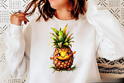 Summer Pineapple Clipart PNG Bundle., an Illustration by SVGArt (Thumbnail 9 of 9)