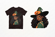 Witch Clipart Watercolor PNG Bundle, a Seasonal Illustration by Maysa Art (Thumbnail 4 of 5)