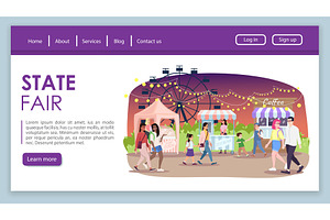 State fair landing page template, a Landing Page Template by IMG Visuals
