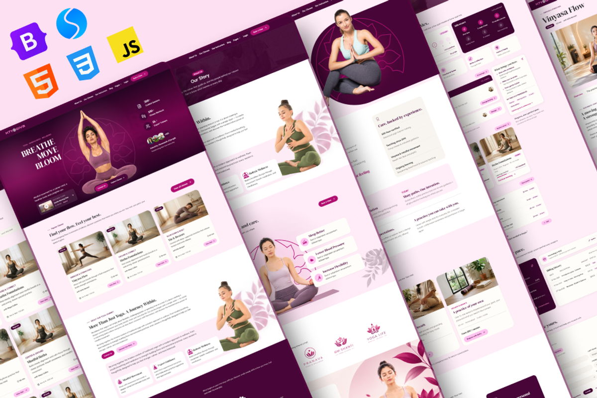 Yogiva - Yoga HTML Template, a HTML Template by Codeflicks (Photo 1 of 3)