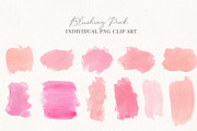 Blushing Pink Watercolor Clip Art, an Object Graphic by Chelsea Bromley (Thumbnail 3 of 4)