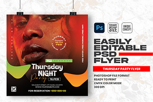 Thursday Party Flyer Design Template, a Flyer Template by Shajib Shikder
