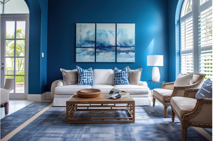 Modern coastal living room interior, an Architecture Photo by Ylivdesign