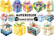 Summer Beach Gift Box PNG, an Illustration by Black Bird Studio (Thumbnail 1 of 6)