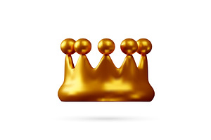 Gold crown as king or queen symbol, an Object Illustration by Abscent
