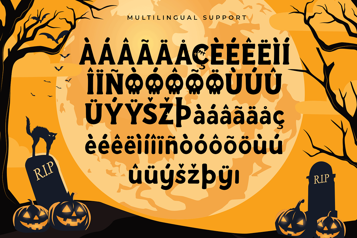 Ghost Of Doom–Modern Halloween Font, a Blackletter Font by overlaytemplates (Photo 5 of 6)
