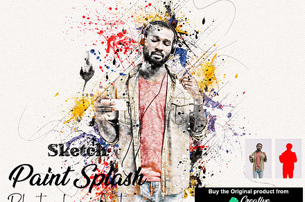 Sketch Paint Splash Photoshop Action