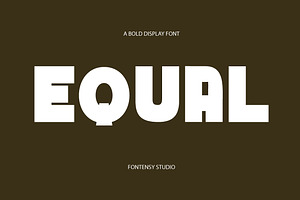 Equal Bold Sans Serif