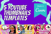 Canva YouTube Thumbnail Templates 1, a Social Media Template by BitByChip (Thumbnail 1 of 7)