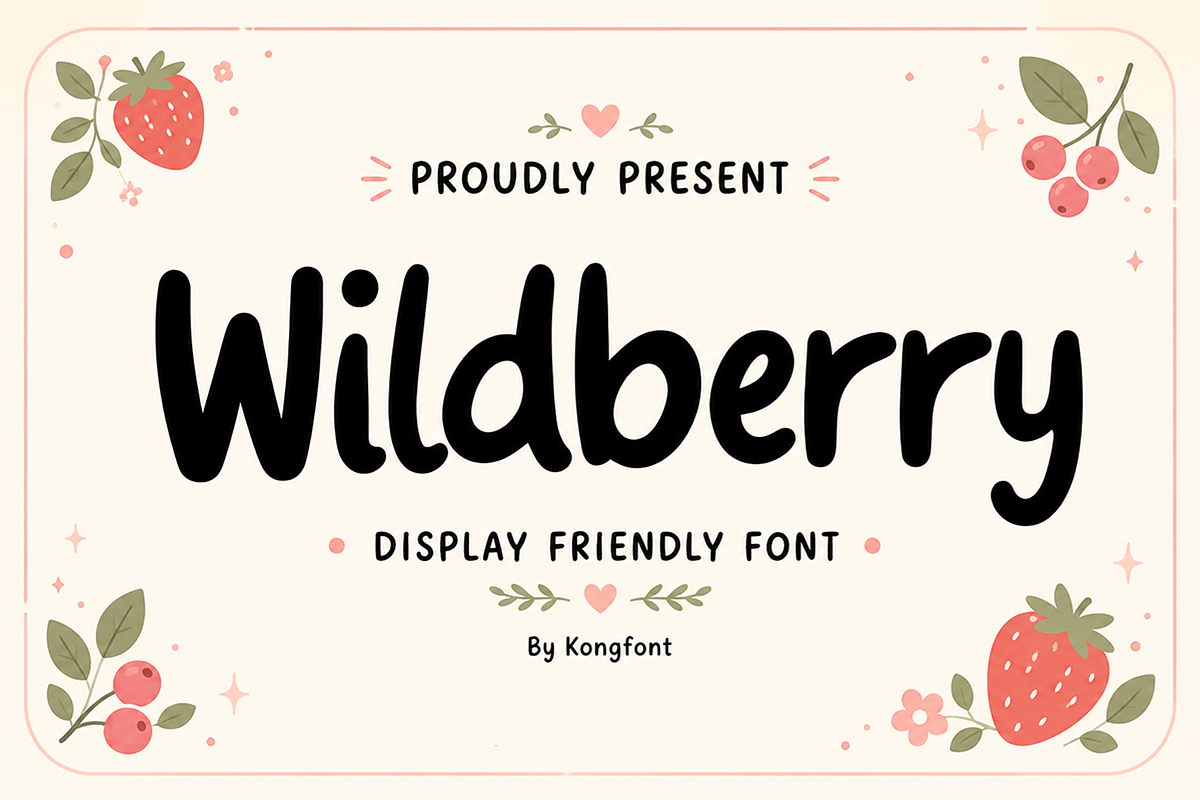 Wildberry - Handwritten Display Font, a Handwritten Font by overlaytemplates (Photo 1 of 5)