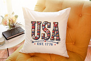 Floral Embroidery USA Png Retro Amer, an Illustration by Sublimation Artist (Thumbnail 9 of 9)