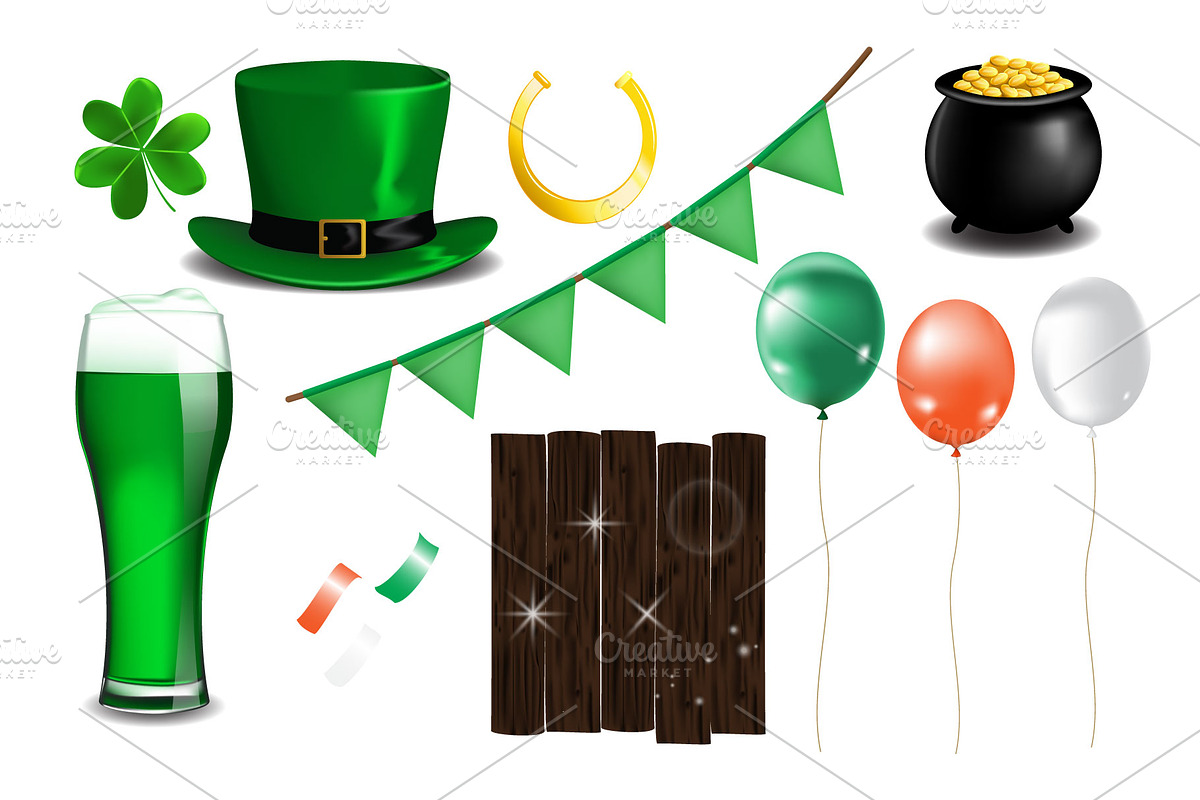 St. Patricks Day Vector Set, an Object Graphic by Nadiia Hanina (Photo 2 of 3)