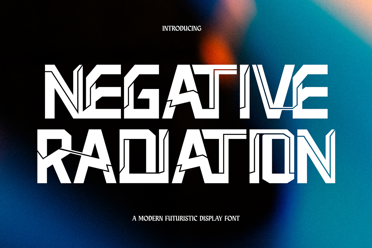 Negative Radiation - Techno Font, a Sans Serif Font by 177Studio (Photo 1 of 8)