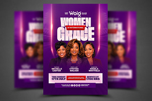 Women of Grace Church Flyer Template