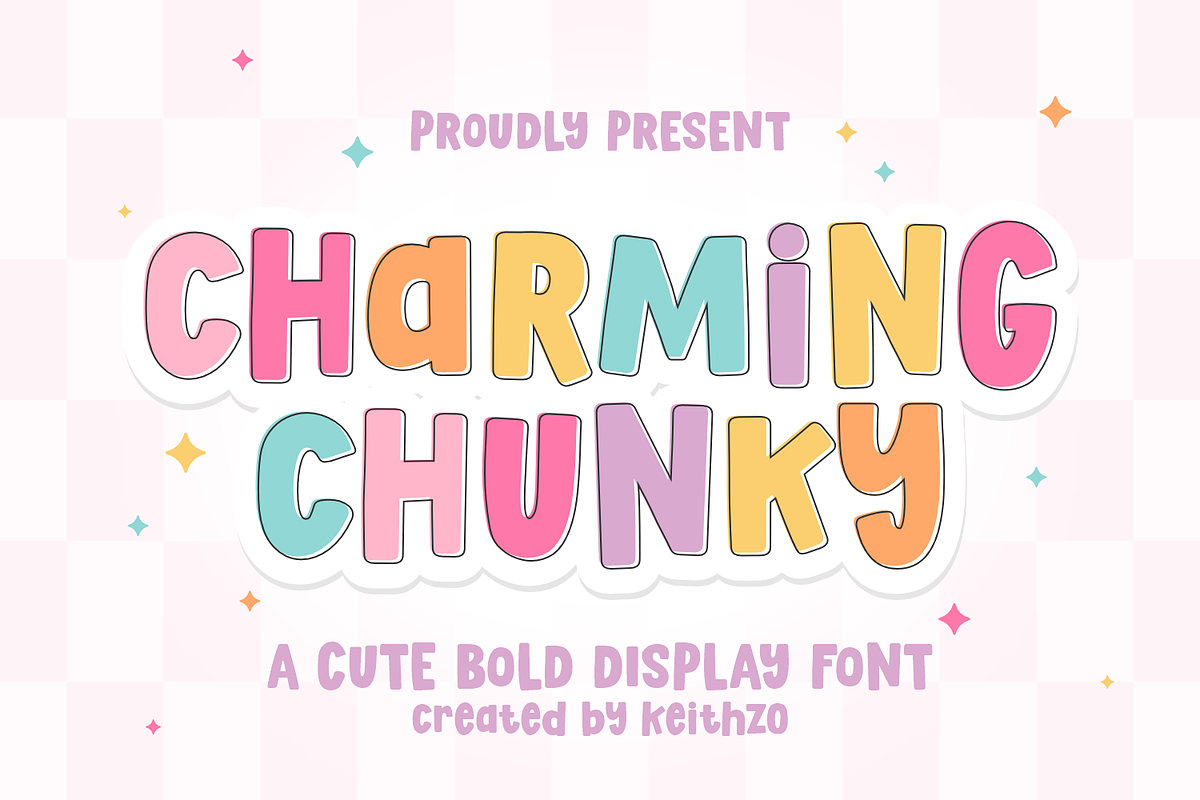 Charming Chunky - Display Font, a Handwritten Font by Keithzo (Photo 1 of 8)