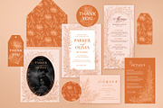 Peach Floral Wedding Templates, a Print Template by Shwet Art (Thumbnail 1 of 10)