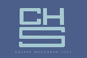 Square Monogram Desktop & Web Font, a Font by HERRINGTON DESIGN (Thumbnail 1 of 2)