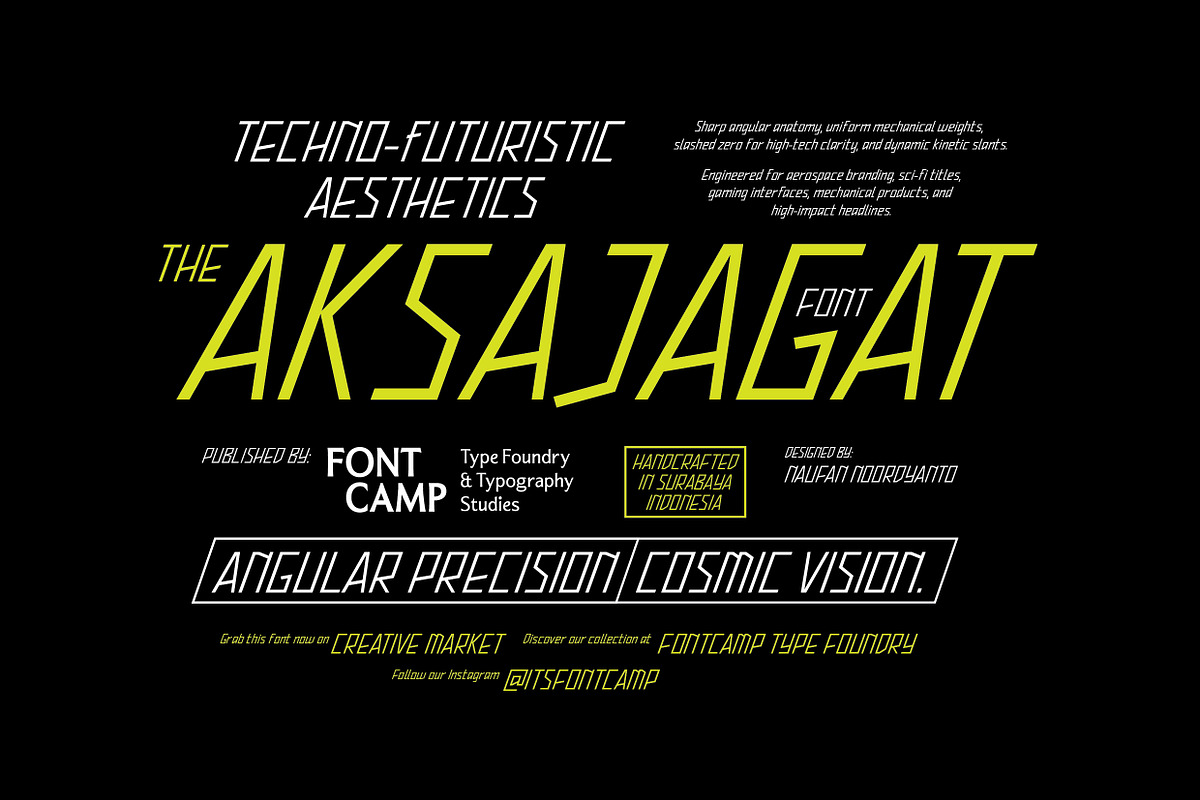Aksajagat Font, a Sans Serif Font by Fontcamp Type Foundry (Photo 14 of 14)