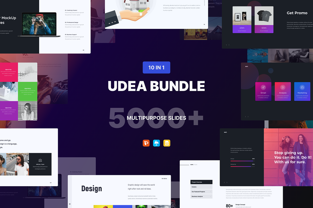 UDEA HUGE BUNDLE 10 IN 1, a Presentation Template by UDEA Store (Photo 1 of 17)