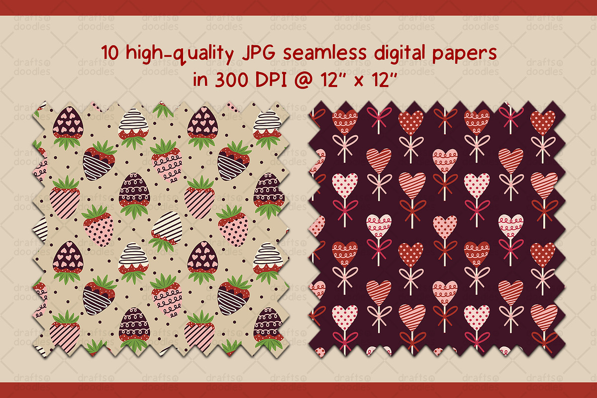 Valentine's Day Date Graphic Set, a Pattern Graphic by Drafts n Doodles (Photo 4 of 10)