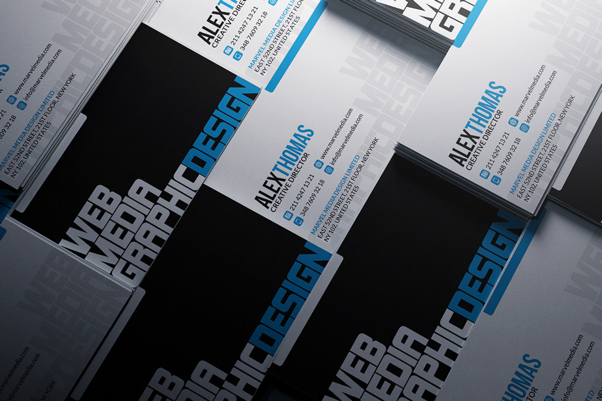 Unlimited Business Cards Bundle, a Business Card Template by Marvel (Photo 125 of 204)