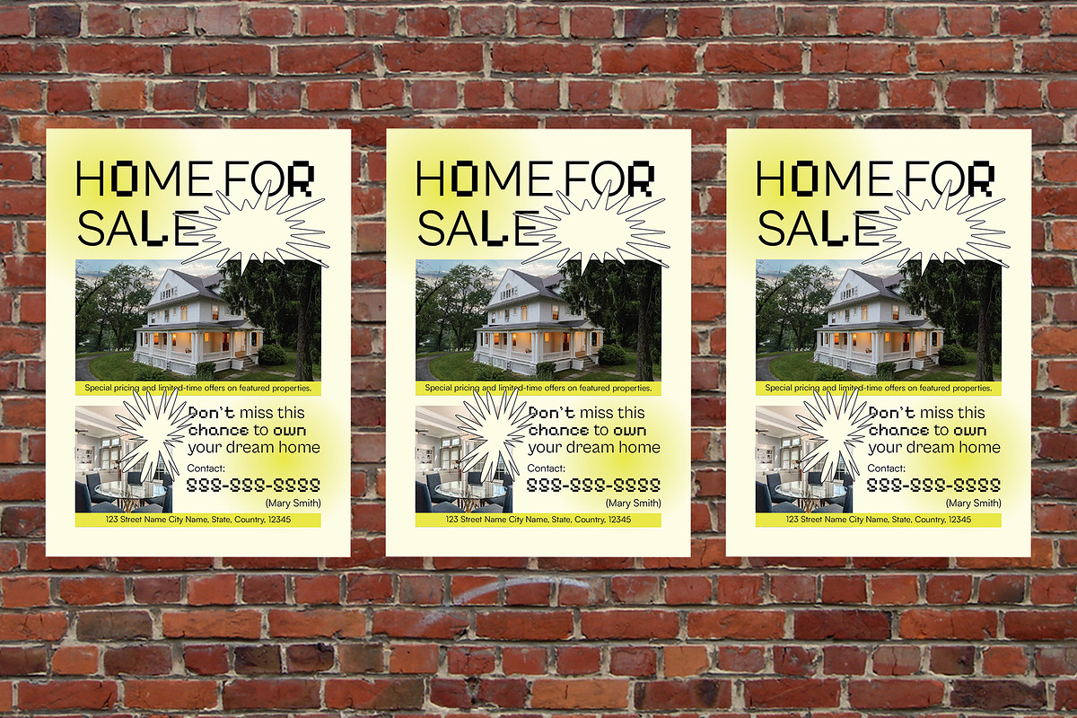 Abstract Home For Sale Flyer Set, a Flyer Template by Aiyari Graphic (Photo 3 of 3)