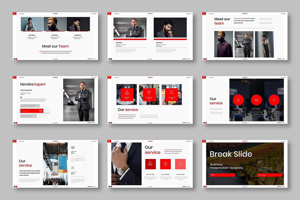 Hendra – Business PowerPoint, a Presentation Template by Dens Creative Studio (Photo 3 of 6)