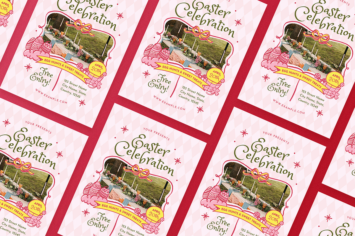Playful Easter Celebration Flyer, a Flyer Template by Aiyari Graphic (Photo 2 of 3)