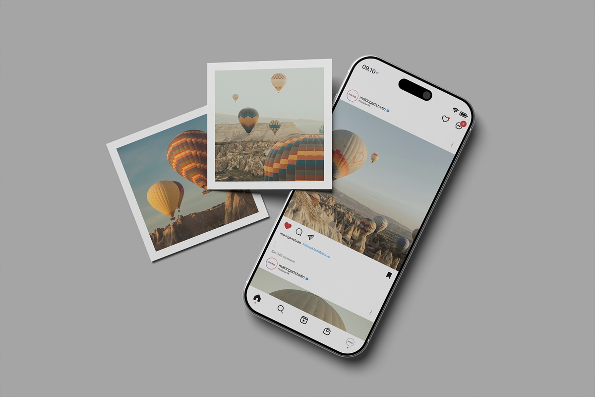 Realistic Social Media Mockup PSD, an Advertising Mockup by MA-KING_ART (Photo 3 of 5)