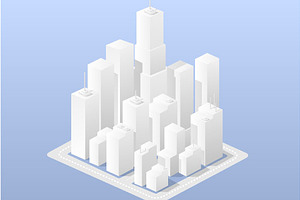 Business Isometric Downtown City