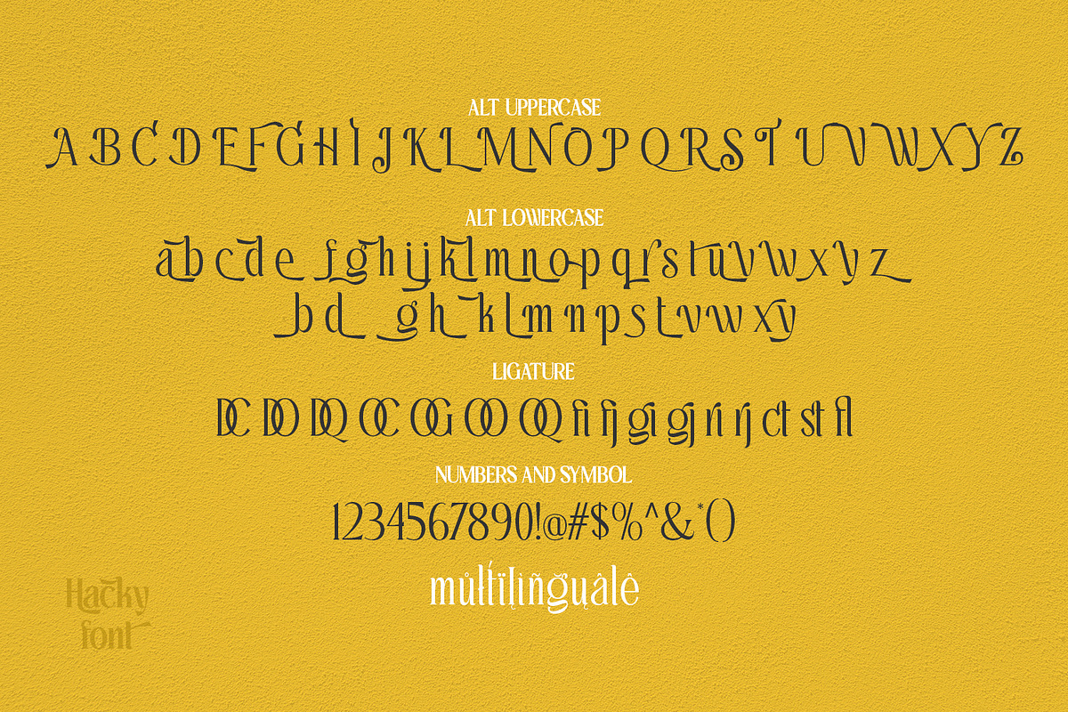 Hacky - Luxury Serif Family, a Serif Font by madeDeduk (Photo 10 of 12)