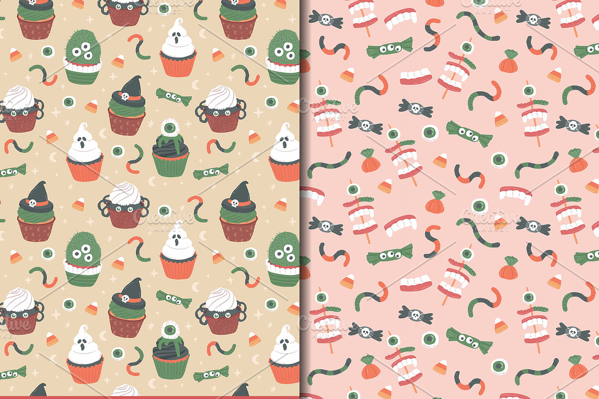Cute Halloween Sweets Pattern, a Pattern Graphic by CreativeChristiana (Photo 9 of 9)